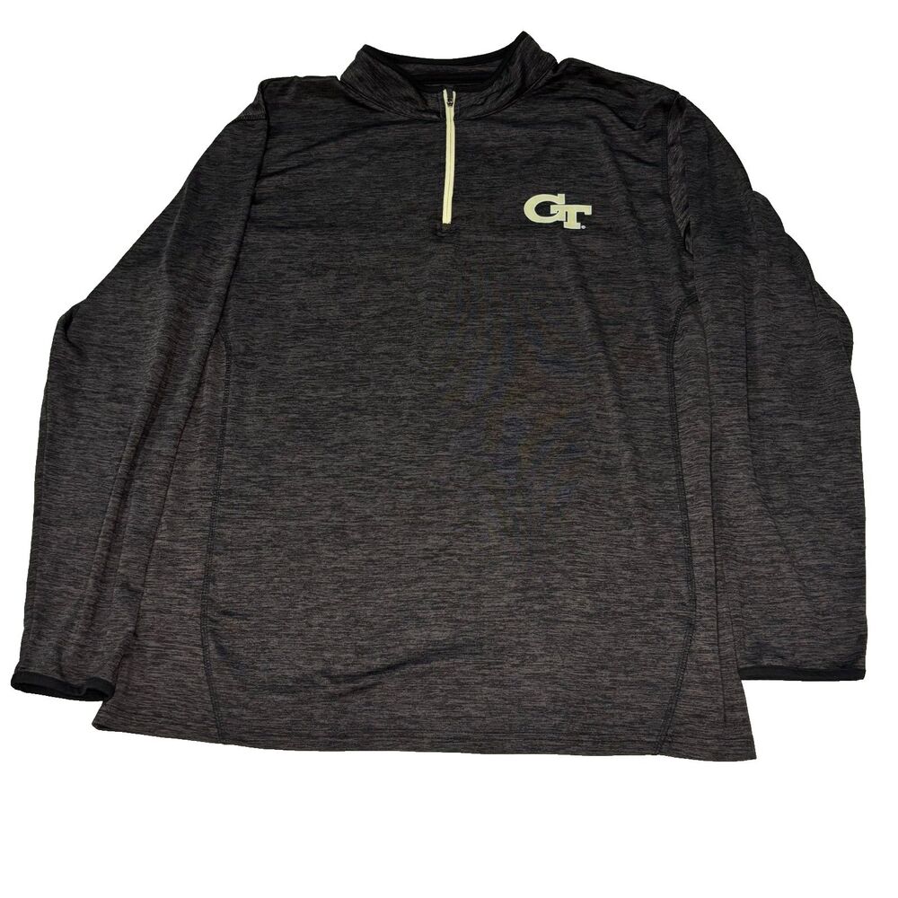 Georgia Tech Yellow Jackets Size XL Men’s 1/4 Quarter Zip Gray Jacket Sweater